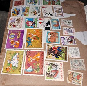 25 Cartoons On Stamps