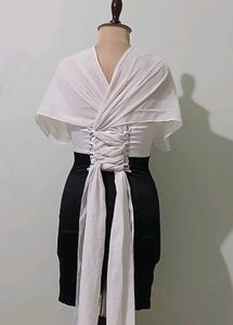 Designer wear Black &amp; White Party/Prom Dress