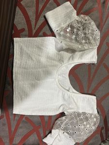 Elegant White Embroidered Blouse