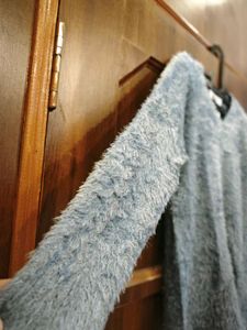 Cozy Fuzzy V-Neck Sweater