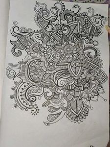 Intricate Mehndi Design Sketch