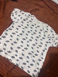 Cute Ginkgo Leaf Print T-Shirt