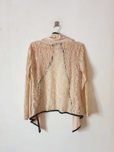 Elegant Lace Back Cardigan