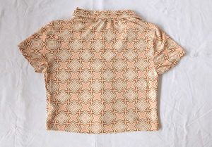 Peach Patterned Crop Top