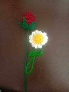 Crocheted Flower Bookmark