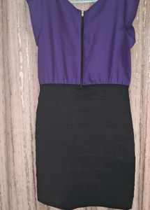Stylish Purple and Black Dress