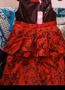Beautiful Red Floral Gown