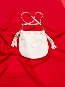 Faux Leather Studded Fringe Crossbody Bag