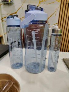 Random Colour Set of 3 Motivational Water Bottles