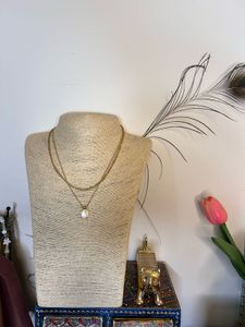 Pendant Layered Gold Necklace