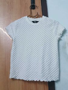 Max White Textured Tee