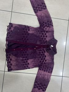 Beautiful Purple Embellished Blouse