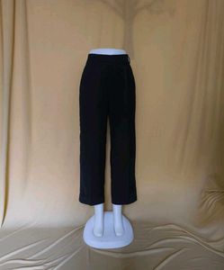 Unisex Black Straight Pants