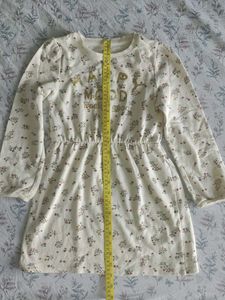 Kiabi Girls Dress 6-8 yrs Cream floral