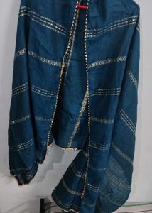 Elegant Teal blue heavy fancy kurta set 3xl