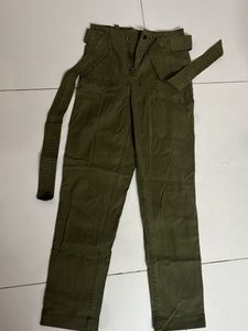 High waist Olive Green Cargo Pants