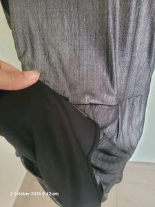 Sparkly Silver V-Neck Romper