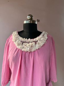 Pink Ruffled Top