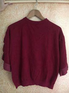 Burgundy Knit Top