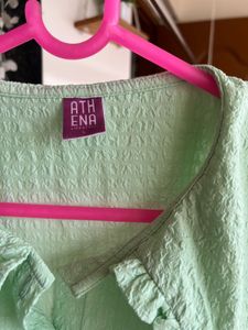 Mint Green Ruffled shirt