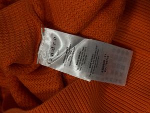 Vibrant Orange Knit Sweater