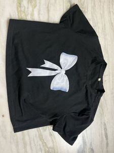 Black Bow Crop Top