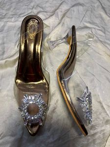Crystal Embellished Heeled Sandals