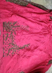 Beautiful Pink Saree with blouse piece