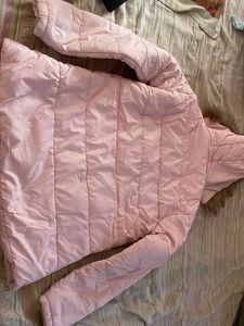Pink puffer jacket