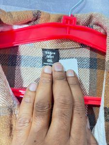 SHEIN Cozy Plaid Flannel Shacket jacket