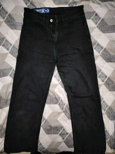 Straight Fit Black Denim Jeans