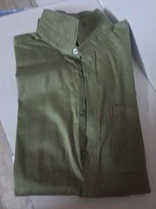 Men's Olive Green Casual Shirt