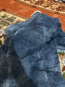 Denim Jacket Blue Colour Inside White