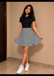 Gingham Check Mini skirt