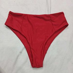 ❤️‍🔥 High-Waisted Red Bikini Bottom