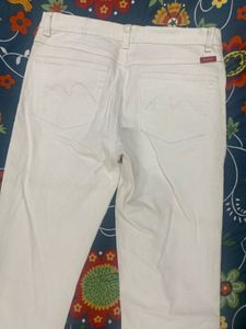 White Bootcut Denim Jeans