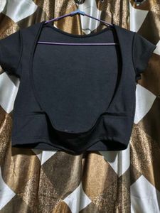 Classic Black Cropped Top