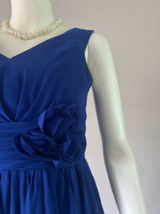 Royal Blue Chiffon Maxi Dress