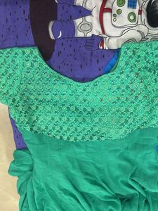 Beautiful Teal Anarkali padded Dress
