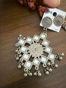 Mirror Work Dangle Earrings