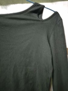 Chic Black Cut-Out One-Shoulder Top