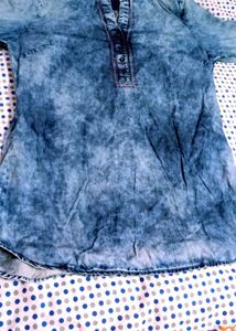Denim Kurti and jeans