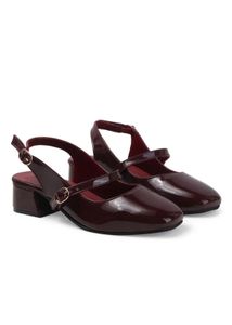 Maroon Patent Mary Jane Heels