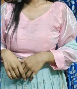 Blush Pink Organza Blouse