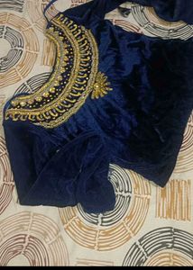 Embellished Velvet Blouse