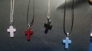 °•Glass Cross Necklaces