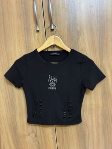 Trendyol Black Cropped Top