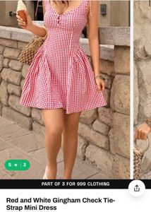 Chic Pink Gingham Dress
