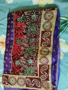 Embellished Velvet Saree