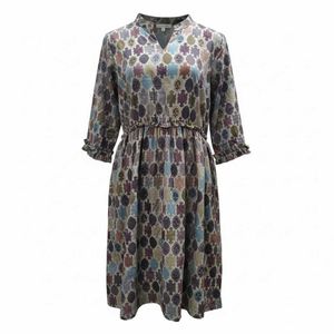 Casual Print Midi Dress